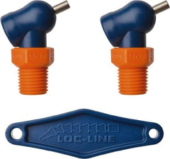 Loc-Line - 1/4" Hose Inside Diam, High-Pressure Coolant Hose Nozzle - NPT, for Use with Loc-Line Modular Hose System, 2 Pieces - Industrial Tool & Supply