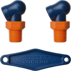 Loc-Line - 1/4" Hose Inside Diam, High-Pressure Coolant Hose Nozzle - NPT, for Use with Loc-Line Modular Hose System, 2 Pieces - Industrial Tool & Supply