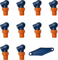 Loc-Line - 1/4" Hose Inside Diam x 5/32" Nozzle Diam, High-Pressure Coolant Hose Nozzle - NPT, for Use with Loc-Line Modular Hose System, 10 Pieces - Industrial Tool & Supply