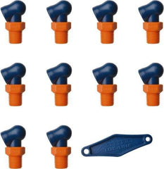 Loc-Line - 1/4" Hose Inside Diam, High-Pressure Coolant Hose Nozzle - NPT, for Use with Loc-Line Modular Hose System, 10 Pieces - Industrial Tool & Supply