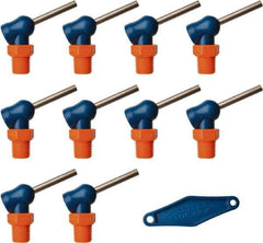 Loc-Line - 1/4" Hose Inside Diam x 5/32" Nozzle Diam, High-Pressure Coolant Hose Nozzle - NPT, for Use with Loc-Line Modular Hose System, 10 Pieces - Industrial Tool & Supply