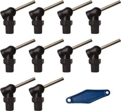 Loc-Line - 1/4" Hose Inside Diam x 5/32" Nozzle Diam, High-Pressure Coolant Hose Nozzle - NPT, for Use with Loc-Line Modular Hose System, 10 Pieces - Industrial Tool & Supply