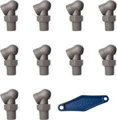 Loc-Line - 1/4" Hose Inside Diam x 5/32" Nozzle Diam, High-Pressure Coolant Hose Nozzle - NPT, for Use with Loc-Line Modular Hose System, 10 Pieces - Industrial Tool & Supply