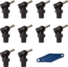 Loc-Line - 1/4" Hose Inside Diam x 5/32" Nozzle Diam, High-Pressure Coolant Hose Nozzle - NPT, for Use with Loc-Line Modular Hose System, 10 Pieces - Industrial Tool & Supply