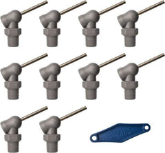 Loc-Line - 1/4" Hose Inside Diam, High-Pressure Coolant Hose Nozzle - NPT, for Use with Loc-Line Modular Hose System, 10 Pieces - Industrial Tool & Supply