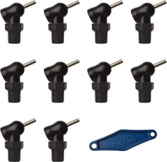 Loc-Line - 1/4" Hose Inside Diam, High-Pressure Coolant Hose Nozzle - NPT, for Use with Loc-Line Modular Hose System, 10 Pieces - Industrial Tool & Supply