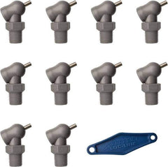 Loc-Line - 1/4" Hose Inside Diam, High-Pressure Coolant Hose Nozzle - NPT, for Use with Loc-Line Modular Hose System, 10 Pieces - Industrial Tool & Supply