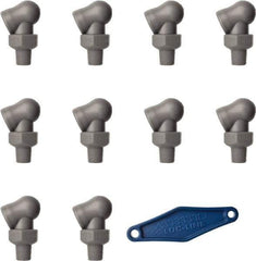 Loc-Line - 1/8" Hose Inside Diam, High-Pressure Coolant Hose Nozzle - NPT, for Use with Loc-Line Modular Hose System, 10 Pieces - Industrial Tool & Supply