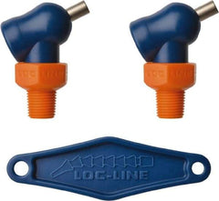Loc-Line - 1/8" Hose Inside Diam x 5/32" Nozzle Diam, High-Pressure Coolant Hose Nozzle - NPT, for Use with Loc-Line Modular Hose System, 2 Pieces - Industrial Tool & Supply