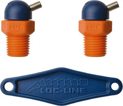 Loc-Line - 1/4" Hose Inside Diam x 1/16" Nozzle Diam, High-Pressure Coolant Hose Nozzle - NPT, for Use with Loc-Line Modular Hose System, 2 Pieces - Industrial Tool & Supply