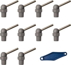 Loc-Line - 1/4" Hose Inside Diam x 5/32" Nozzle Diam, High-Pressure Coolant Hose Nozzle - NPT, for Use with Loc-Line Modular Hose System, 10 Pieces - Industrial Tool & Supply