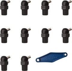 Loc-Line - 1/4" Hose Inside Diam x 5/32" Nozzle Diam, High-Pressure Coolant Hose Nozzle - NPT, for Use with Loc-Line Modular Hose System, 10 Pieces - Industrial Tool & Supply