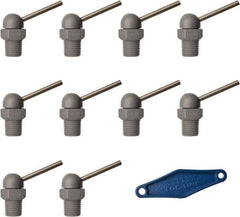 Loc-Line - 1/4" Hose Inside Diam, High-Pressure Coolant Hose Nozzle - NPT, for Use with Loc-Line Modular Hose System, 10 Pieces - Industrial Tool & Supply