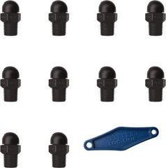 Loc-Line - 1/4" Hose Inside Diam, High-Pressure Coolant Hose Nozzle - NPT, for Use with Loc-Line Modular Hose System, 10 Pieces - Industrial Tool & Supply