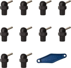 Loc-Line - 1/4" Hose Inside Diam, High-Pressure Coolant Hose Nozzle - NPT, for Use with Loc-Line Modular Hose System, 10 Pieces - Industrial Tool & Supply