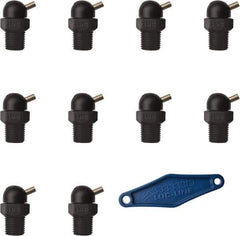 Loc-Line - 1/4" Hose Inside Diam, High-Pressure Coolant Hose Nozzle - NPT, for Use with Loc-Line Modular Hose System, 10 Pieces - Industrial Tool & Supply