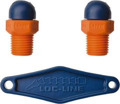 Loc-Line - 1/4" Hose Inside Diam x 5/32" Nozzle Diam, High-Pressure Coolant Hose Nozzle - NPT, for Use with Loc-Line Modular Hose System, 2 Pieces - Industrial Tool & Supply