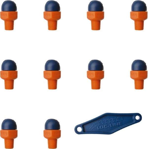 Loc-Line - 1/8" Hose Inside Diam x 5/32" Nozzle Diam, High-Pressure Coolant Hose Nozzle - NPT, for Use with Loc-Line Modular Hose System, 10 Pieces - Industrial Tool & Supply