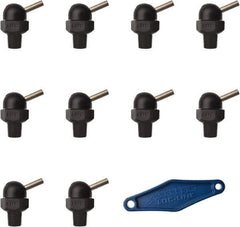 Loc-Line - 1/8" Hose Inside Diam, High-Pressure Coolant Hose Nozzle - NPT, for Use with Loc-Line Modular Hose System, 10 Pieces - Industrial Tool & Supply