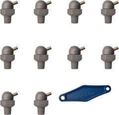 Loc-Line - 1/8" Hose Inside Diam, High-Pressure Coolant Hose Nozzle - NPT, for Use with Loc-Line Modular Hose System, 10 Pieces - Industrial Tool & Supply