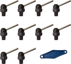 Loc-Line - 1/8" Hose Inside Diam, High-Pressure Coolant Hose Nozzle - NPT, for Use with Loc-Line Modular Hose System, 10 Pieces - Industrial Tool & Supply