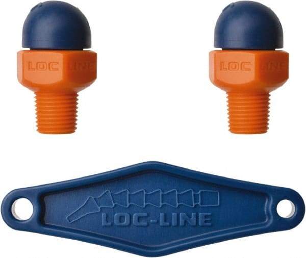 Loc-Line - 1/8" Hose Inside Diam, High-Pressure Coolant Hose Nozzle - NPT, for Use with Loc-Line Modular Hose System, 2 Pieces - Industrial Tool & Supply