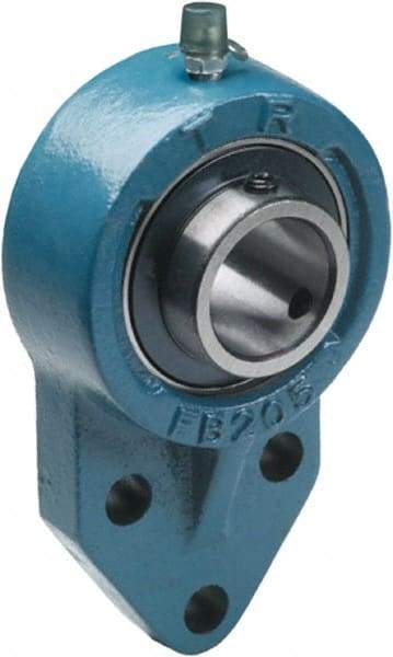 Tritan - 1" ID, 4-3/4" OAL x 1.43" OAH 3 Bolt Flange Mounted Bearing - 1,765 Lb Static Cap, 3,147 Lb Dyn Cap, 1.62" Btw Mnt Hole Ctrs, Cast Iron/Steel - Industrial Tool & Supply