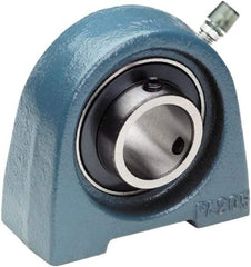 Tritan - 1" ID, 2.7559" OAL x 2.7559" OAH Pillow Block - 1,765 Lb Static Cap, 3,147 Lb Dyn Cap, 2" Btw Mnt Hole Ctrs, 1-7/16" Base-to-Ctr Ht, Cast Iron/Steel - Industrial Tool & Supply