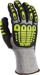 MAPA Professional - Size M (8), ANSI Cut Lvl 2, Puncture Lvl 2, Abrasion Lvl 4, Nitrile Coated Cut Resistant Gloves - Palm Coated, HDPE Lining, Knit Wrist, Gray, Paired - Industrial Tool & Supply
