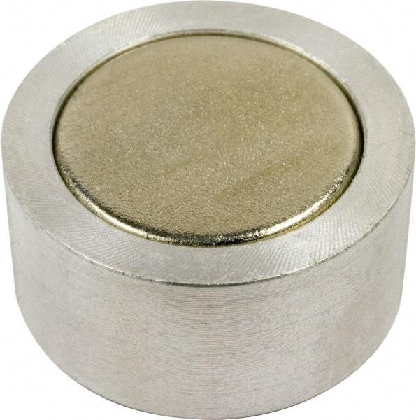 Mag-Mate - 1" Wide x 1/2" Thick, Center Mount Neodymium Rare Earth Fixture Magnet - 10.4 Lb Average Holding Capacity, 20.8 Lb Max Holding Capacity, Aluminum Housing - Industrial Tool & Supply