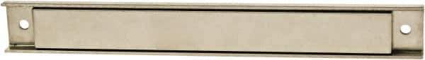 Mag-Mate - 50 Max Pull Force Lb, 12" Long x 1-1/2" Wide x 11/32" Thick, Rectangular Channel, Ceramic Fixture Magnet - 300°F Max Operating Temp, Grade 8 Ceramic, Stainless Steel Housing - Industrial Tool & Supply
