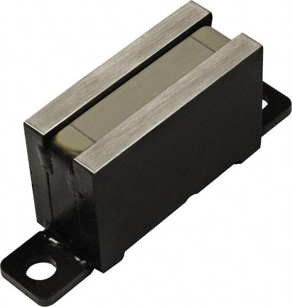 Mag-Mate - 80 Max Pull Force Lb, 3-1/4" Long x 7/8" Wide x 1-3/8" Thick, End Mount, Ceramic Fixture Magnet - 480°F Max Operating Temp, Grade 8 Ceramic, Steel Housing - Industrial Tool & Supply
