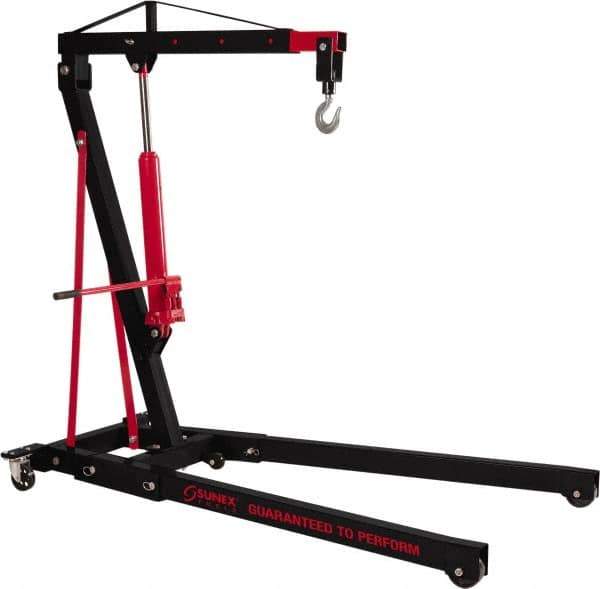 Sunex Tools - 4,000 Lb Load Capacity, Steel Folding Engine Crane - 4' Span - Industrial Tool & Supply