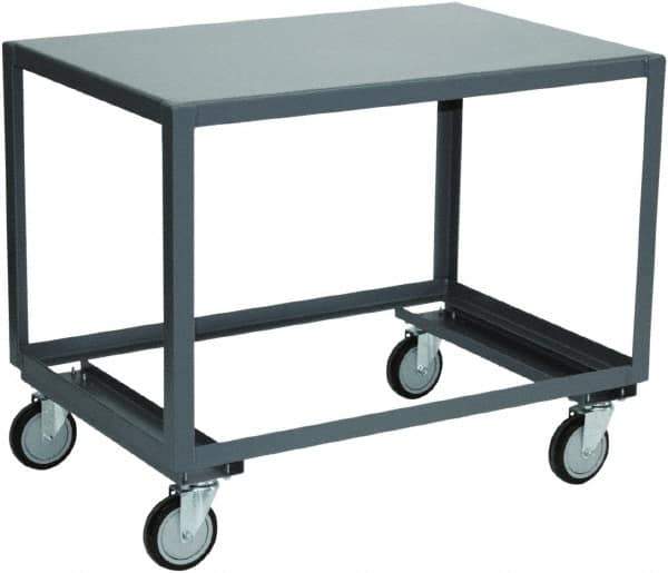 Jamco - Open Angle Frame Bottom Mobile Table - Steel, Gray, 36" Long x 24" Deep x 30" High - Industrial Tool & Supply