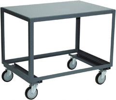 Jamco - Open Angle Frame Bottom Mobile Table - Steel, Gray, 36" Long x 30" Deep x 30" High - Industrial Tool & Supply