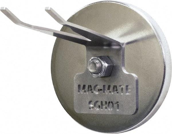 Mag-Mate - 190 Lb Max Pull Force, 1/2" Overall Height, 4-29/32" Diam, Ceramic Cup Magnet - Magnetic Spray Gun Holder Style, Chrome Plated - Industrial Tool & Supply