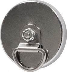 Mag-Mate - 38 Lb Max Pull Force, 5/16" Overall Height, 2-1/32" Diam, Ceramic Cup Magnet - Magnetic Style, Chrome Plated - Industrial Tool & Supply