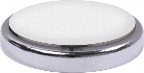 Mag-Mate - 22 Lb Max Pull Force, 9/32" Overall Height, 1-13/32" Diam, Ceramic Cup Magnet - Magnetic Style, Chrome Plated - Industrial Tool & Supply