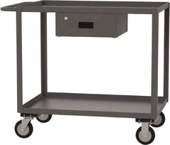 Jamco - 1,200 Lb Capacity, 24" Wide x 48" Long x 35" High Standard Utility Cart - 2 Shelf, Steel - Industrial Tool & Supply