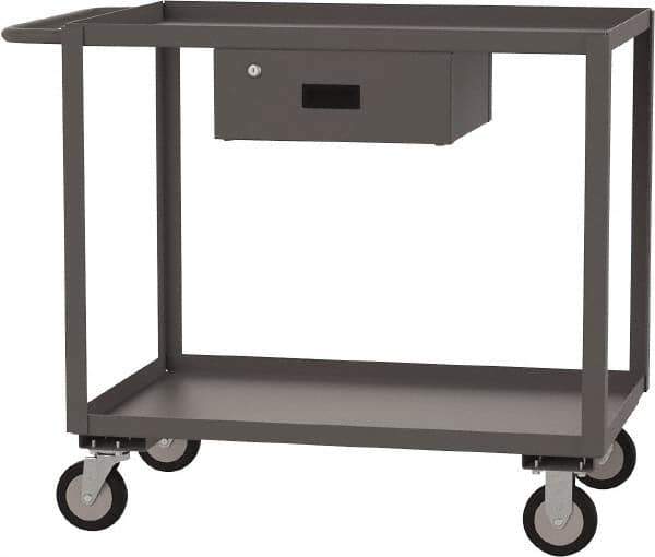 Jamco - 1,200 Lb Capacity, 24" Wide x 30" Long x 35" High Standard Utility Cart - 2 Shelf, Steel - Industrial Tool & Supply