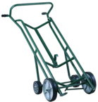 4-Wheel Drum Truck - 1000 lb Capacity - 10" Mold on rubber wheels forward - 6' Mold on rubber wheels back - Easy Handle - Industrial Tool & Supply