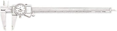 Starrett - 0" to 12" Range, 0.001" Graduation, 0.1" per Revolution, Dial Caliper - White Face, 2.5" Jaw Length, Accurate to 0.001" - Industrial Tool & Supply