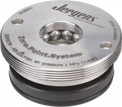 Jergens - ZPS Hydraulic CNC Quick Change Clamping Module - 1 Module Center, M15 Top Mount, 13 kN Retention Force, 50 bar (725 Lb/Sq In) Unlocking Pressure, 0.005mm Repeatability - Industrial Tool & Supply