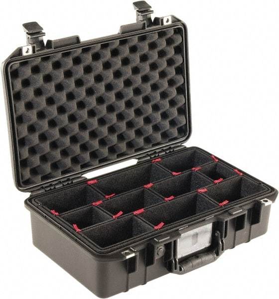 Pelican Products, Inc. - 12-31/32" Wide x 6-57/64" High, Aircase w/Divider - Black - Industrial Tool & Supply