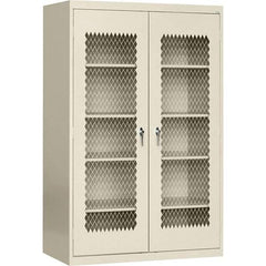 Sandusky Lee - 5 Shelf Visible Storage Cabinet - Steel, 36" Wide x 24" Deep x 72" High, Putty - Industrial Tool & Supply