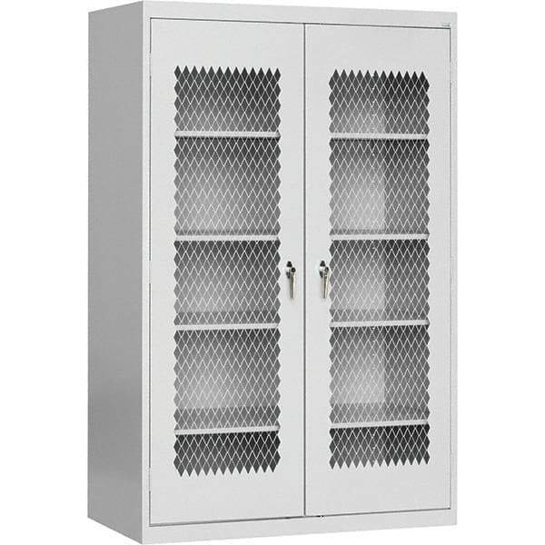 Sandusky Lee - 5 Shelf Visible Storage Cabinet - Steel, 36" Wide x 24" Deep x 72" High, Dove Gray - Industrial Tool & Supply