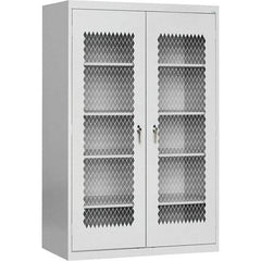 Sandusky Lee - 5 Shelf Visible Storage Cabinet - Steel, 36" Wide x 24" Deep x 72" High, Dove Gray - Industrial Tool & Supply