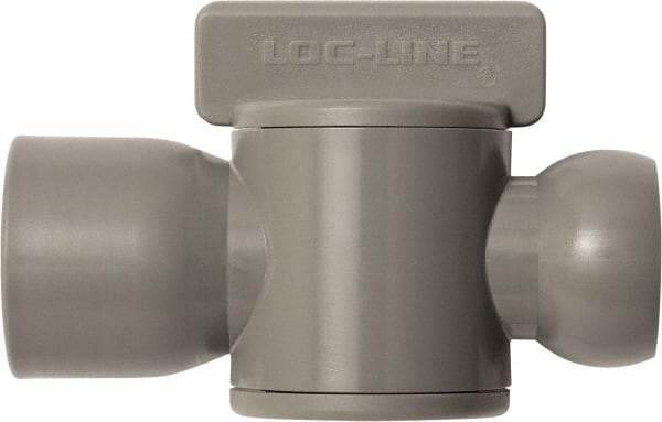 Loc-Line - 10 Piece, 1/2" ID Coolant Hose Female NPT Valve - Female to Female Connection, Acetal Copolymer Body, NPT, Use with Loc-Line Modular Hose Systems - Industrial Tool & Supply