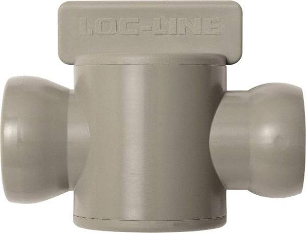 Loc-Line - 10 Piece, 3/4" ID Coolant Hose In-Line Check Valve - Female to Ball Connection, Acetal Copolymer Body, Unthreaded, Use with Loc-Line Modular Hose Systems - Industrial Tool & Supply