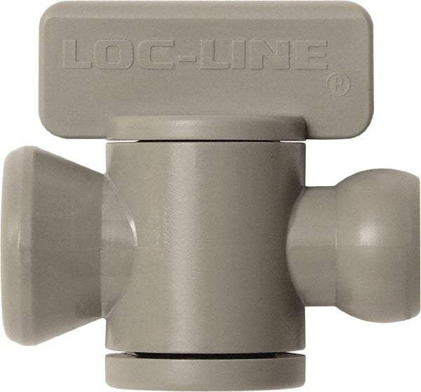 Loc-Line - 10 Piece, 1/4" ID Coolant Hose In-Line Check Valve - Female to Ball Connection, Acetal Copolymer Body, Unthreaded, Use with Loc-Line Modular Hose Systems - Industrial Tool & Supply